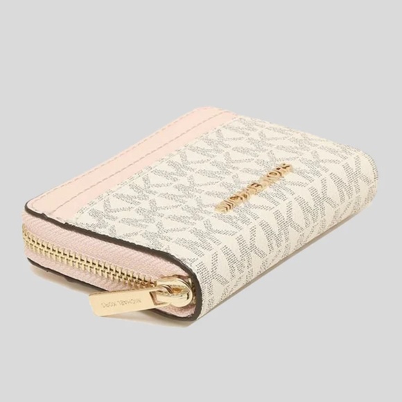 MICHAEL KORS JET SET TRAVEL MD CARD CASE WALLET VANILLA MULTI - Picture 3 of 6